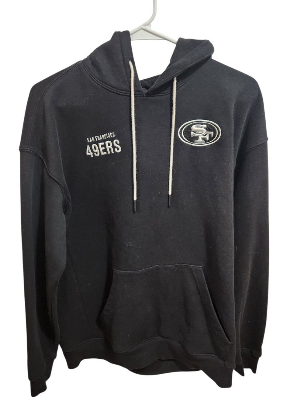 Men's Fanatics San Francisco 49ers Hoodie Black/White Size Large.